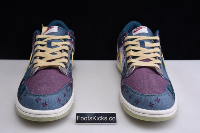 nike dunk low lemon wash multi-color cz9747-900